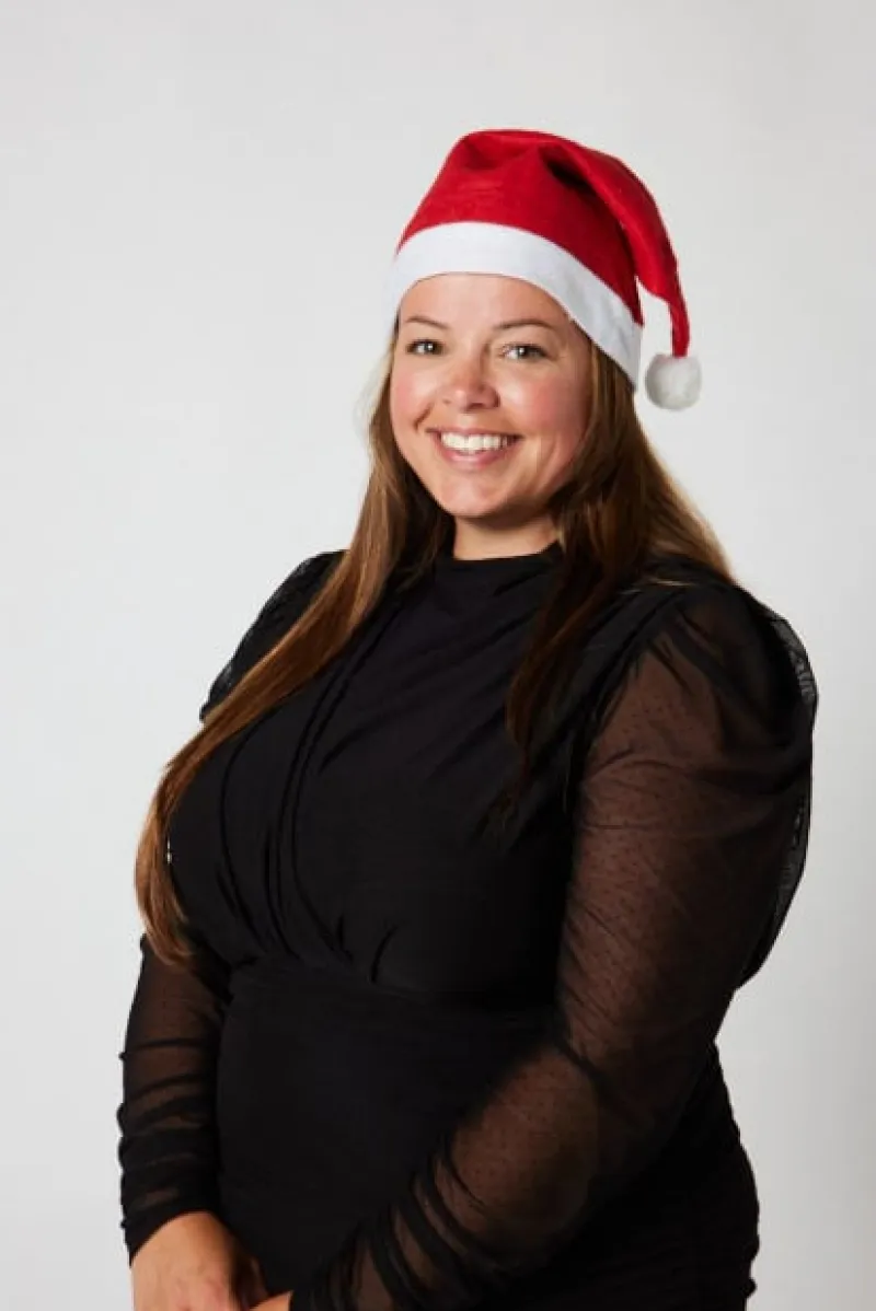Xenos Kerstcadeaus-Kerstmuts - rood/wit
