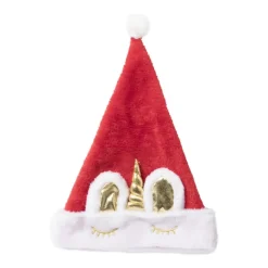 Xenos Winterartikelen|Kerstcadeaus-Kerstmuts unicorn - rood