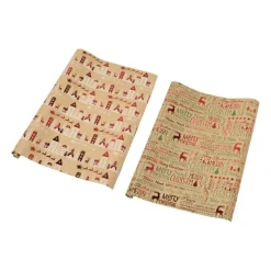 Xenos Kerst Inpakken-Kerstpapier hotstamp - diverse varianten - set van 2