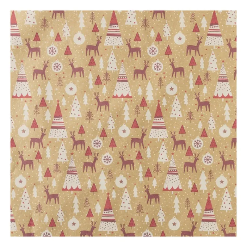 Xenos Kerst Inpakken-Kerstpapier kraft - diverse varianten - 200x70 cm