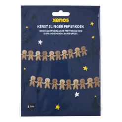 Xenos Kerstslingers-Kerstslinger gingerbread - bruin - 3.2 meter