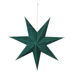 Xenos Kerstfiguren-Kerstster papier - groen - 60 cm