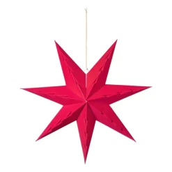 Xenos Kerstfiguren-Kerstster papier - roze - 60 cm