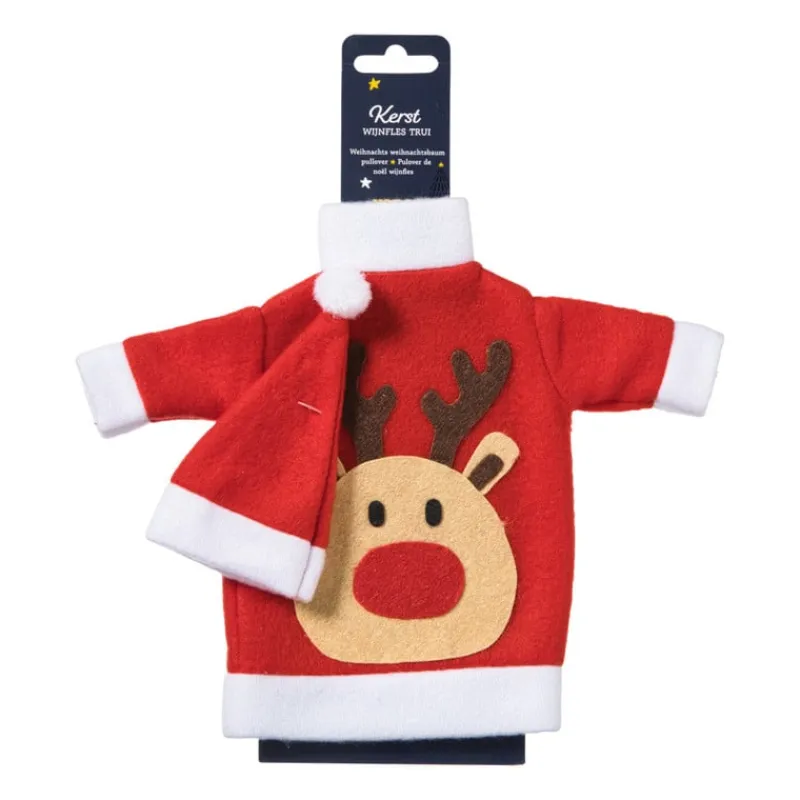 Xenos Kerstcadeaus-Kersttrui voor wijnfles - diverse varianten