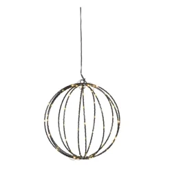 Xenos Kerstverlichting-Kerstverlichting hangende kerstbal - warm wit - ø25 cm