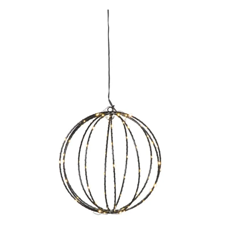 Xenos Kerstverlichting-Kerstverlichting hangende kerstbal - warm wit - ø25 cm