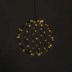 Xenos Kerstverlichting-Kerstverlichting hangende kerstbal - warm wit - ø25 cm