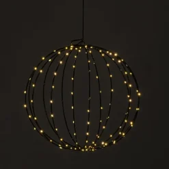 Xenos Kerstballen-Kerstverlichting hangende kerstbal - warm wit - ø35 cm