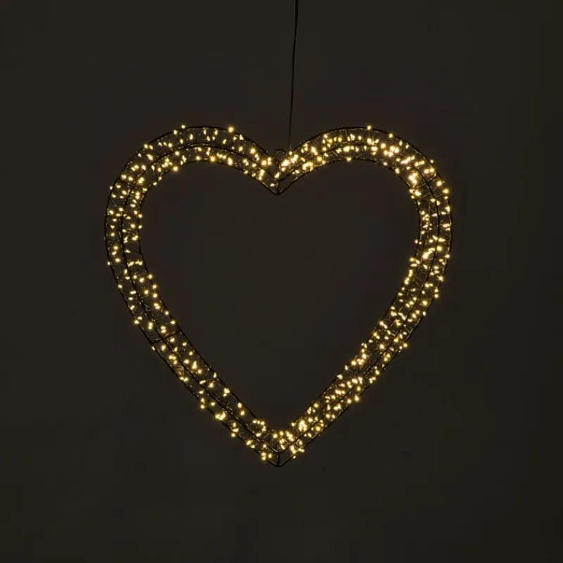 Xenos Kerstverlichting-Kerstverlichting hart - ø38 cm - 480 lampjes