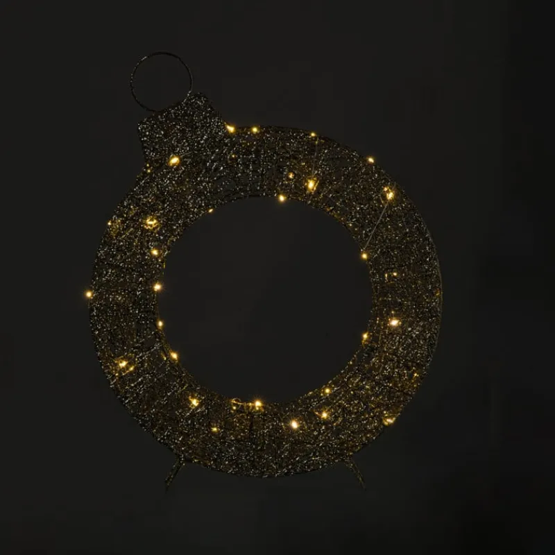 Xenos Kerstverlichting-Kerstverlichting krans Ferry - ø58 cm - 40 lampjes
