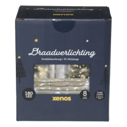 Xenos Kerstverlichting|Kerstboom Verlichting-Kerstverlichting LED - klassiek wit - 180 lampjes - 13.5 meter