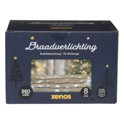Xenos Kerstverlichting|Kerstboom Verlichting-Kerstverlichting LED - klassiek wit - 360 lampjes - 27 meter