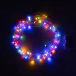 Xenos Kerstverlichting-Kerstverlichting LED - multikleur - 100 lampjes - 30 cm