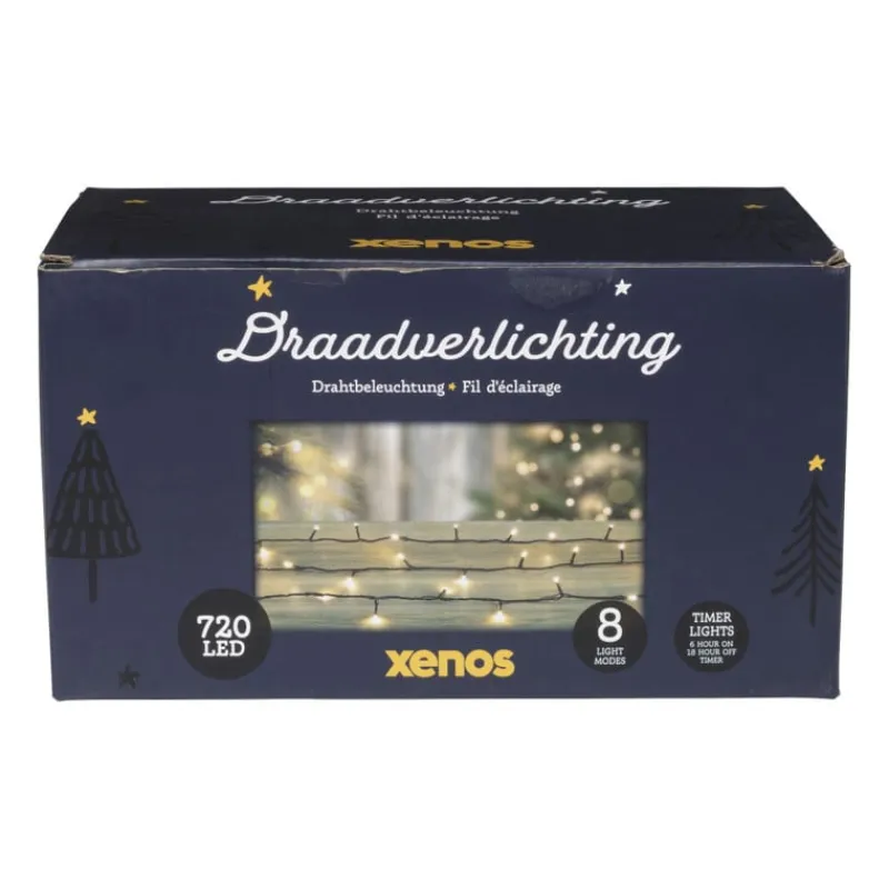 Xenos Kerstverlichting|Kerstboom Verlichting-Kerstverlichting LED - warm wit - 720 lampjes - 54 meter
