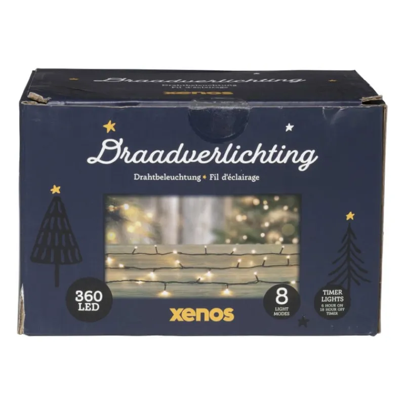 Xenos Kerstboom Verlichting|Kerstverlichting-Kerstverlichting LED - warm wit - 360 lampjes - 27 meter