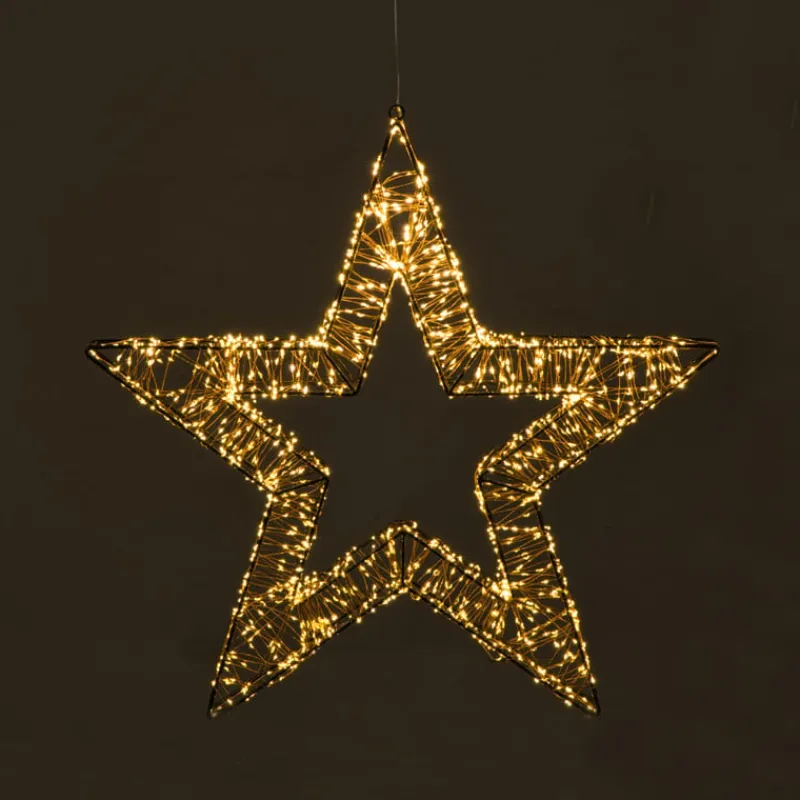 Xenos Kerstverlichting|Kerstboom Verlichting-Kerstverlichting ster groot - warm wit - 58 cm