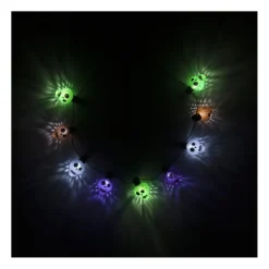 Xenos Verkleedaccessoires-Ketting met lichtjes - skelet - ø44 cm