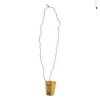 Xenos Shotglaasjes-Ketting shotglas NY - diverse kleuren - 80 cm