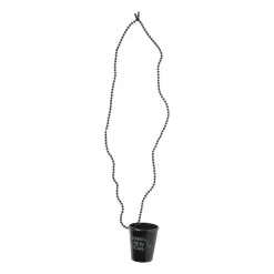Xenos Shotglaasjes-Ketting shotglas NY - diverse kleuren - 80 cm