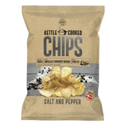 Xenos Chips, Nootjes En Zoutjes-Kettle Cooked Chips - zeezout en peper - 150 gram