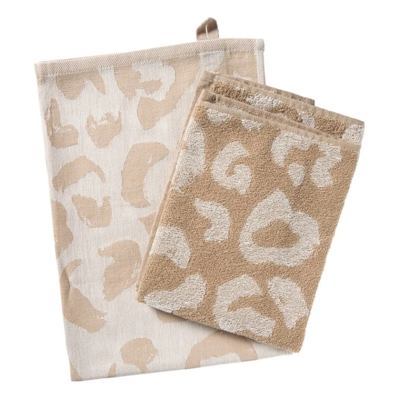 Xenos Thee- En Keukendoeken-Keukendoek animal - beige/bruin - 50x50 cm