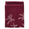 Xenos Thee- En Keukendoeken-Keukendoek strikjes - bordeauxrood/roze - 50x50 cm