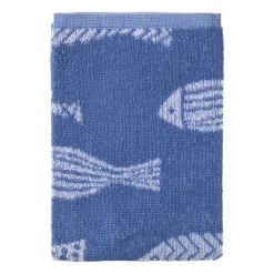 Xenos Thee- En Keukendoeken-Keukendoek vissen - blauw/wit - 50x50 cm