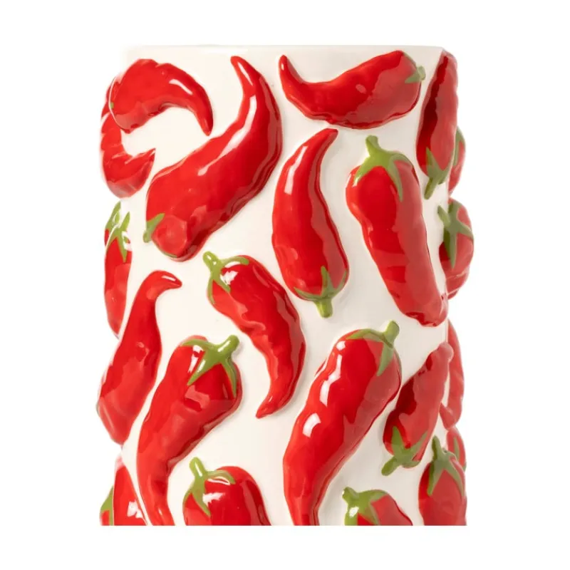 Xenos Keukengerei|Voorraadpotten-Keukengerei pot peper - rood - ø11.5x20 cm