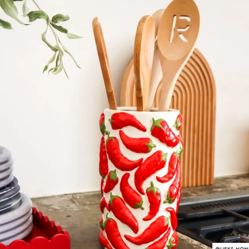 Xenos Keukengerei|Voorraadpotten-Keukengerei pot peper - rood - ø11.5x20 cm