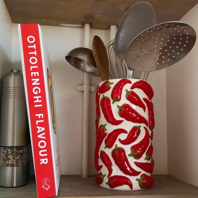 Xenos Keukengerei|Voorraadpotten-Keukengerei pot peper - rood - ø11.5x20 cm