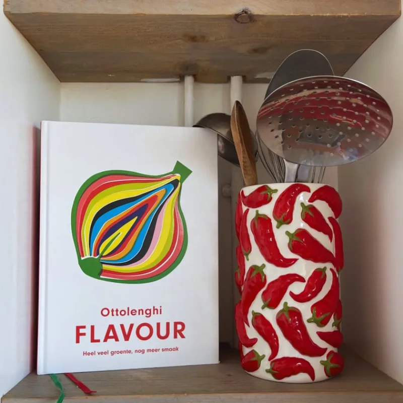 Xenos Keukengerei|Voorraadpotten-Keukengerei pot peper - rood - ø11.5x20 cm