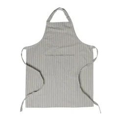 Xenos Schorten-Keukenschort gestreept - groen/wit - 65x85 cm