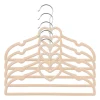 Xenos Kledinghangers-Kinder kledinghanger hart - vilt - beige - set van 5