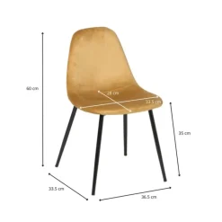 Xenos Kinderstoeltjes-Kinderstoel Ivy - geel - 60x36.5x33.5 cm