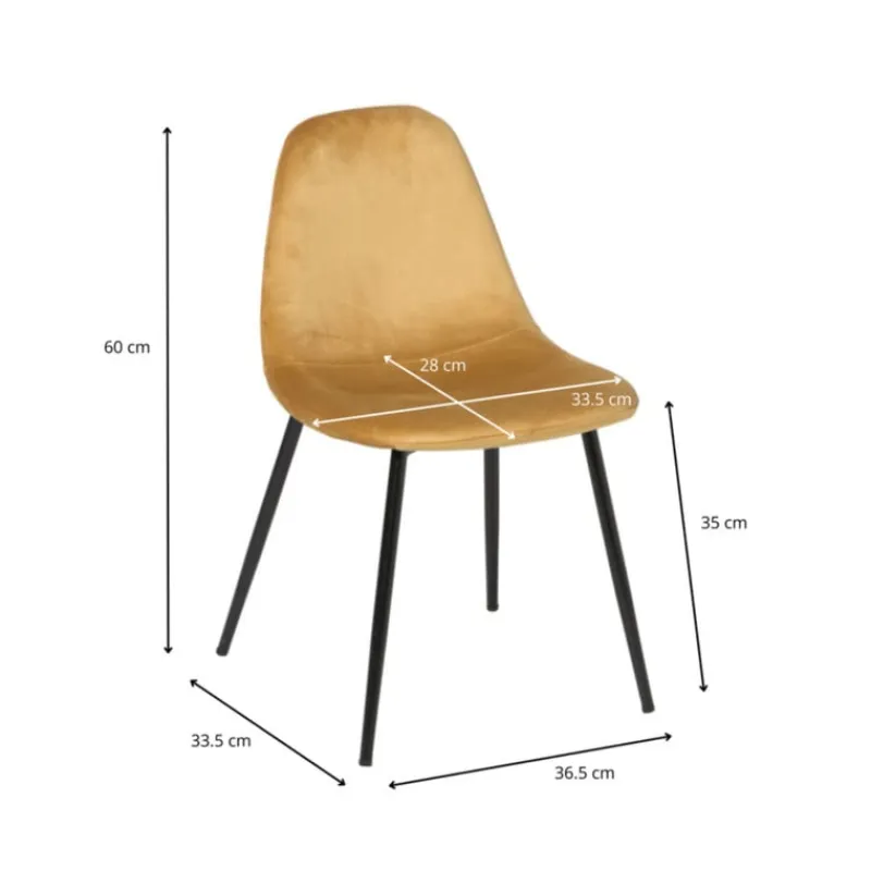 Xenos Kinderstoeltjes-Kinderstoel Ivy - geel - 60x36.5x33.5 cm