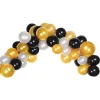 Xenos Ballonnen-Kit ballonnenboog - goudkleurig/zwart/wit - 60 stuks