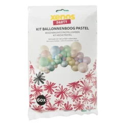 Xenos Ballonnen|Kinderfeestjes-Kit ballonnenboog - pastel - 60 stuks