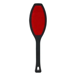 Xenos Kledinghangers-Kledingborstel - zwart/rood - 26x6x2 cm