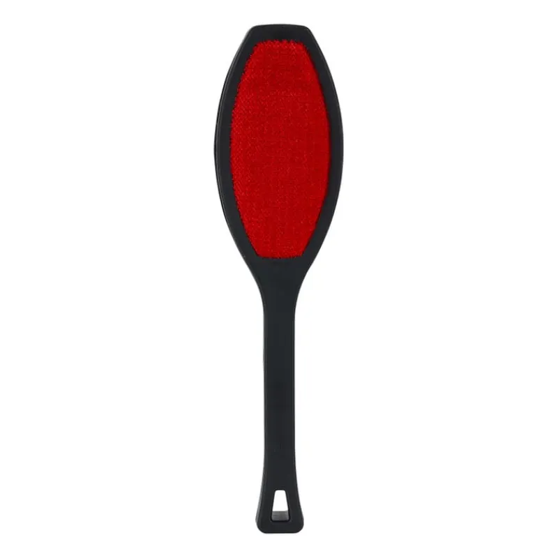 Xenos Kledinghangers-Kledingborstel - zwart/rood - 26x6x2 cm