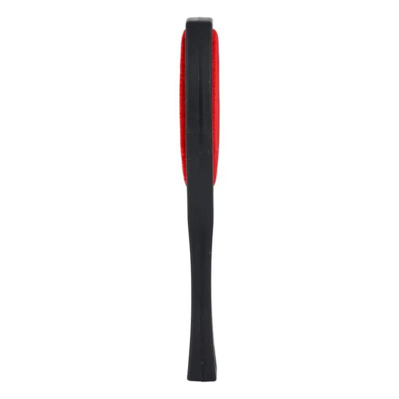 Xenos Kledinghangers-Kledingborstel - zwart/rood - 26x6x2 cm