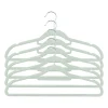 Xenos Kledinghangers-Kledinghanger vilt - groen - set van 5