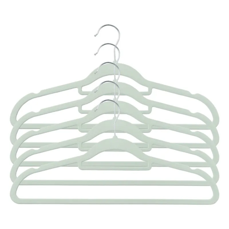 Xenos Kledinghangers-Kledinghanger vilt - groen - set van 5
