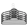 Xenos Kledinghangers-Kledinghanger vilt - zwart - set van 5
