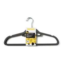 Xenos Kledinghangers-Kledinghanger vilt - zwart - set van 5