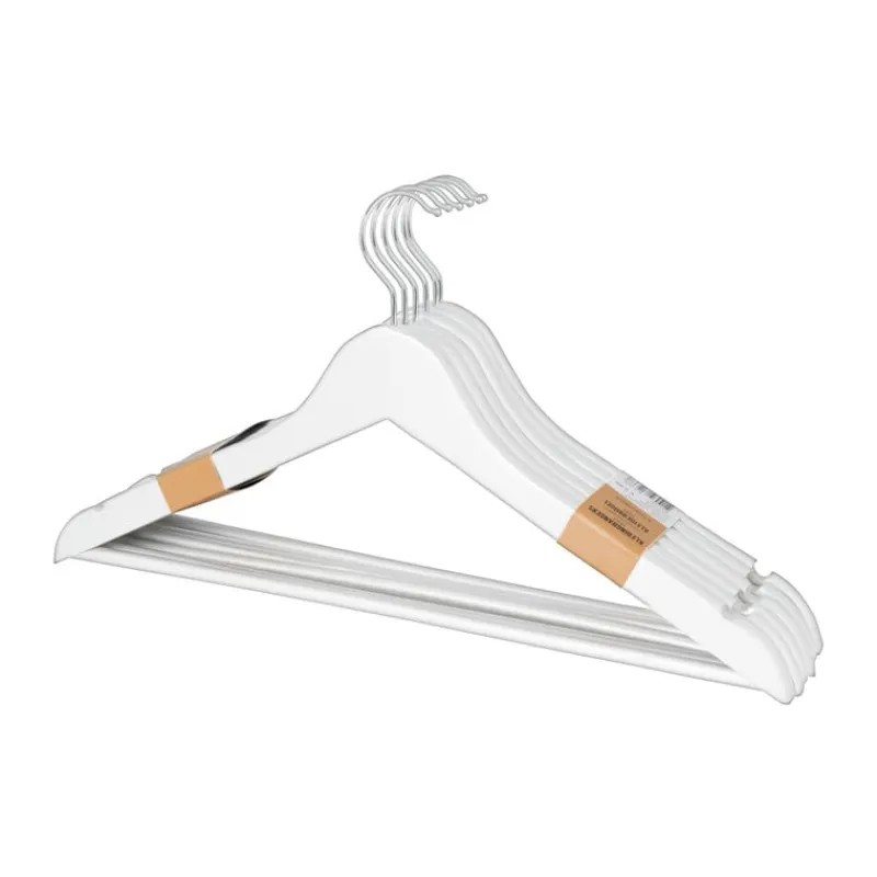 Xenos Kledinghangers-Kledinghangers - wit - set van 5
