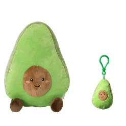 Xenos Knuffels|Kerstcadeaus-Knuffel avocado - groen - 22x17 cm