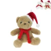 Xenos Knuffels-Knuffel beer met kerstmuts - 13 cm - diverse varianten