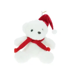 Xenos Knuffels-Knuffel beer met kerstmuts - 13 cm - diverse varianten