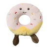 Xenos Knuffels-Knuffel donut - multikleur - ø16 cm