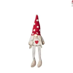 Xenos Kerstfiguren-Knuffel Gnome met led - diverse varianten - 43x12x10 cm